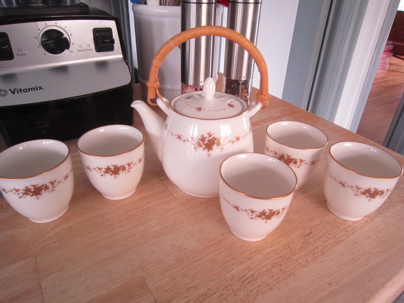 Noritake Suffolk Mini Teapot & Matching Tea Cups Asian Tea Set Etsy