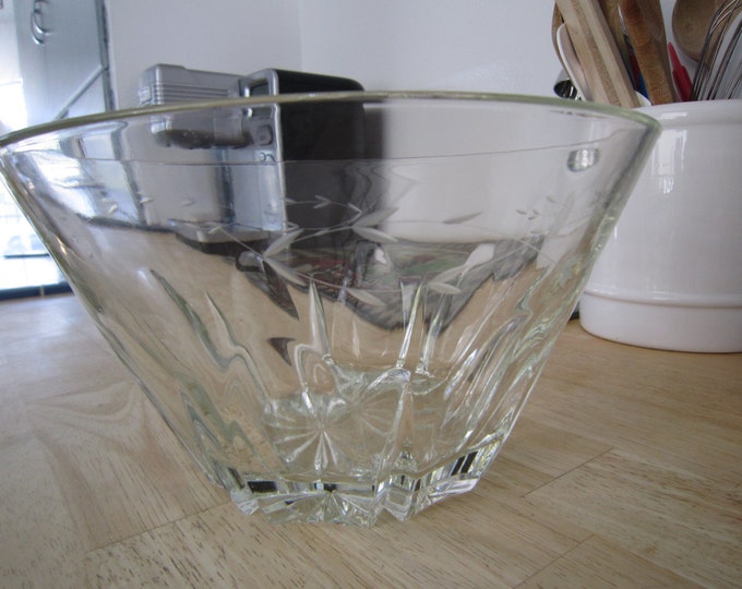 Princess House Lead Crystal Salad Bowl Etsy