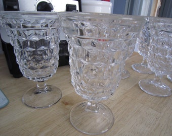 Fostoria American Clear Low Water Goblet Juego de 9 (Stem 2056)