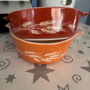 Pyrex Harvest Casserole Bowls 471-B & 472-B