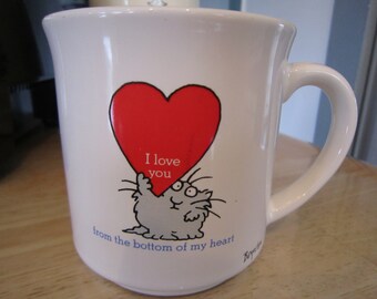 Boynton Cat I Love You Mug, Great Valentines, Anniversary Gift