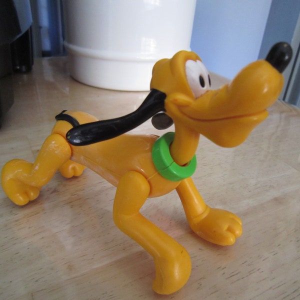 Disney Pluto Moveable and Posable Toy Figurine Sits and Stands