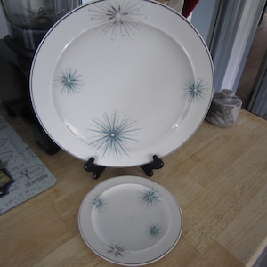 Easterling Bavarian Celestial Starburst Flawed Dinner Plate and Bread & Butter Plate