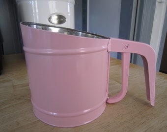 Foley 2 Cup Refurbished Hand Sifter Mid Century Pink