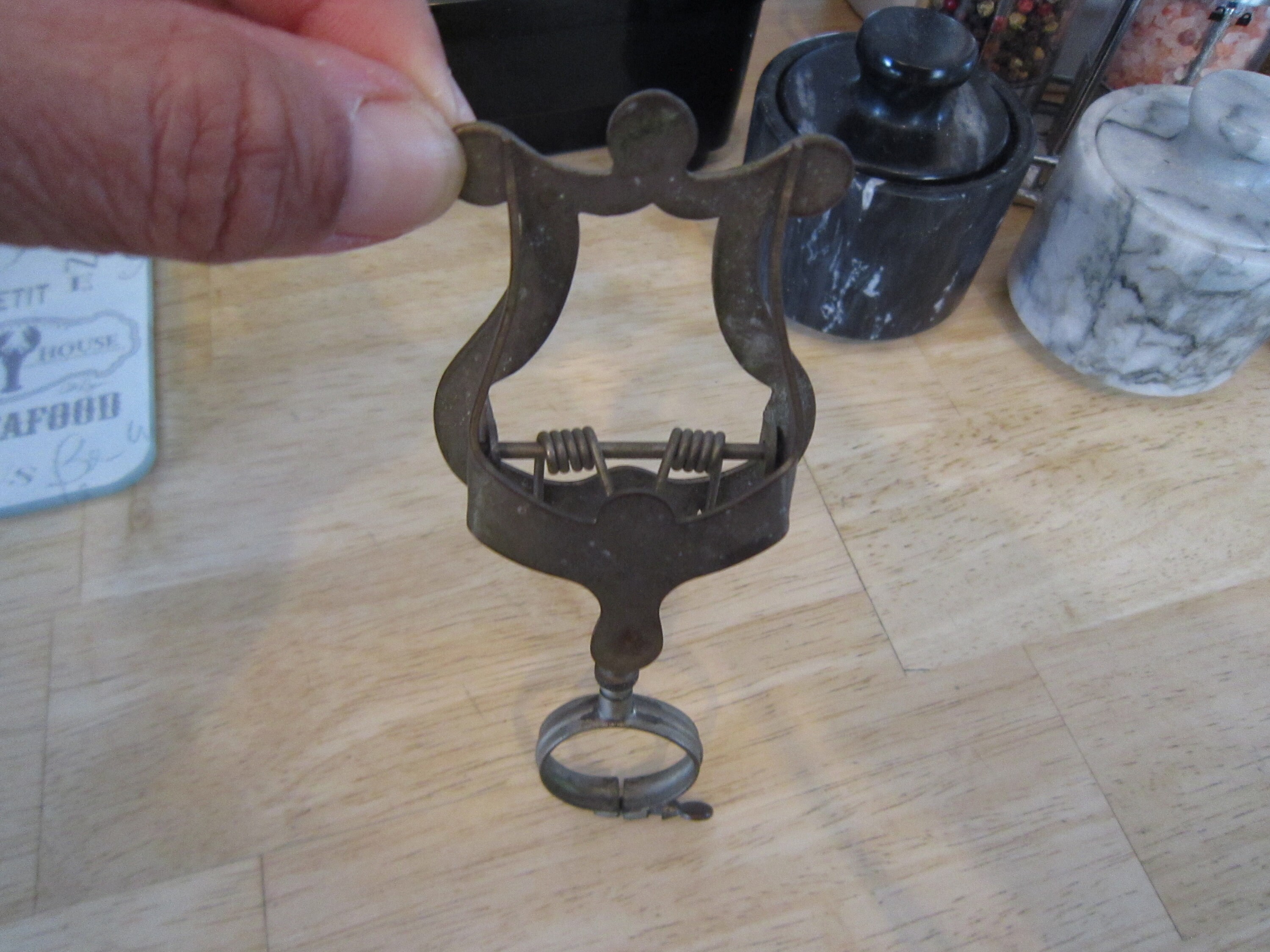 Vintage Brass Sheet Music Holder Harp/Lyre w/ring Holder Clip Etsy