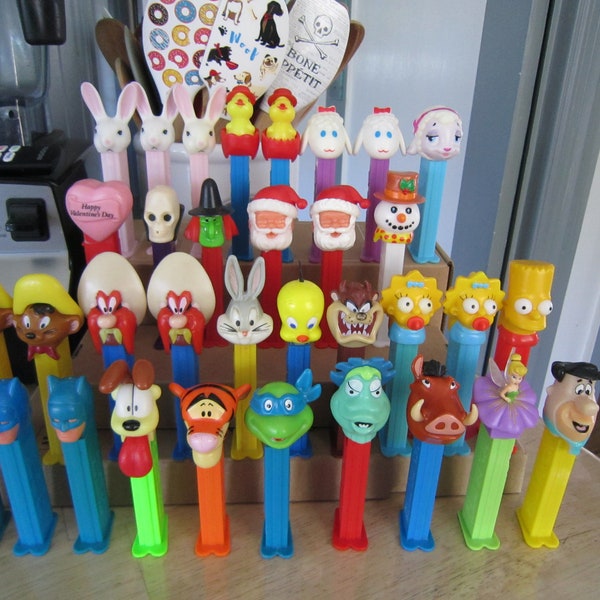 Various Collectable Pez Dispensers Disney, Looney Tunes, Easter, Halloween, Christmas, etc.