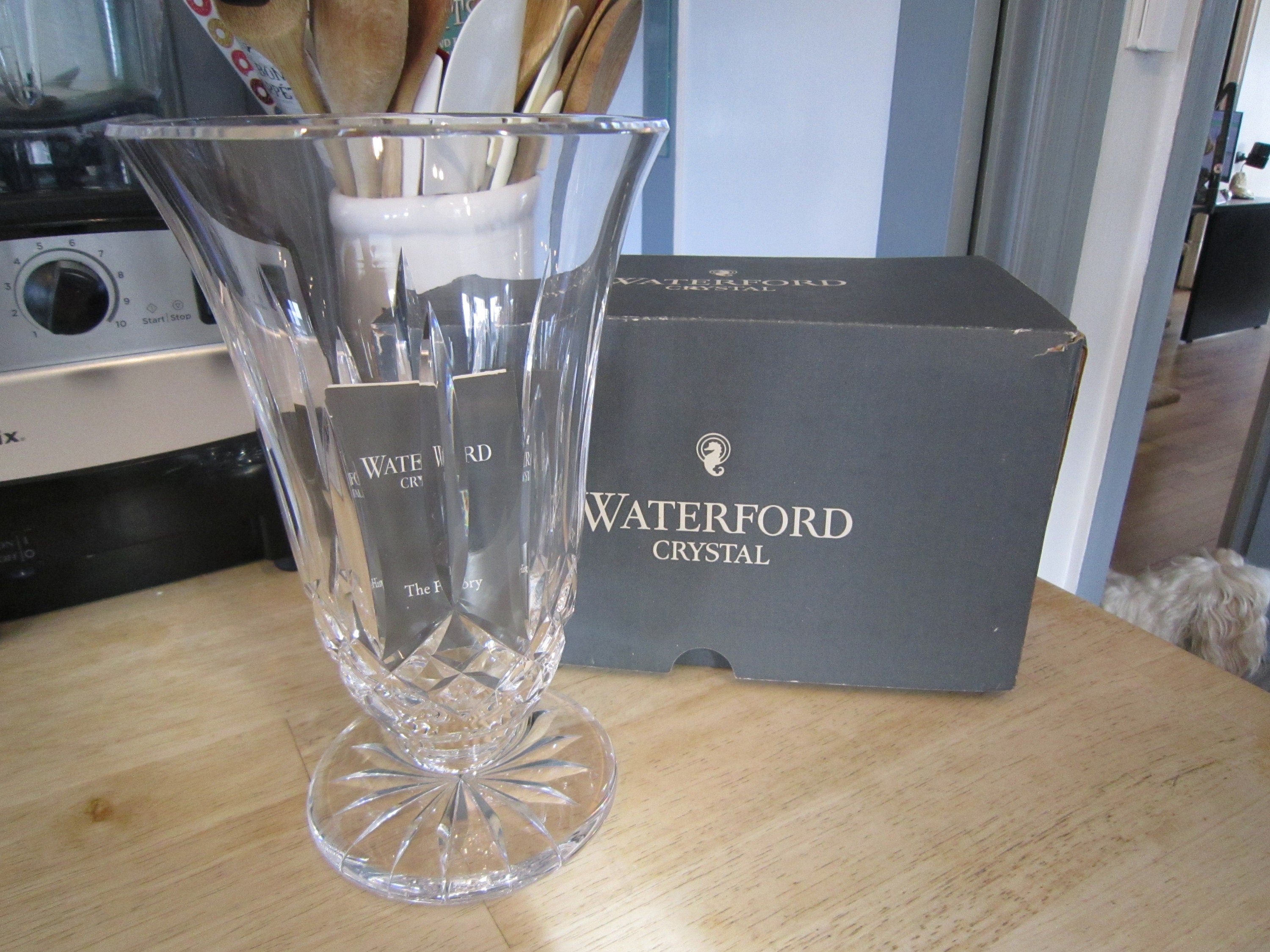 8.5 Lismore Vase by Waterford Crystal Signed/Etched Etsy