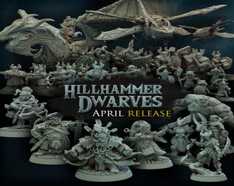 Titan Forge Stl-pack |  Hillhammer Dwarves 2022 Stl Pack | Rpg-stl | Dnd Stl | Tafelblad staal | Beste stl-bundel