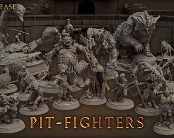 Titan Forge Stl Pack |  PIT-FIGHTERS May 2021  Stl Pack | Rpg Stl | Dnd Stl | Tabletop Stl | Best Stl Bundle