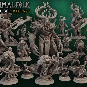 Titan Forge Stl Pack |  ANIMALFOLK October 2021  Stl Pack | Rpg Stl | Dnd Stl | Tabletop Stl | Best Stl Bundle