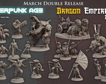 Titan Forge Stl Pack |  Cyberpunk Age Dragon Empire March 2020 Stl Pack | Rpg Stl | Dnd Stl | Tabletop Stl | Best Stl Bundle