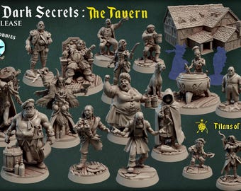 Titan Forge Stl Pack |  Town Of Dark Secrets The Tavern August 2020 Stl Pack | Rpg Stl | Dnd Stl | Tabletop Stl | Best Stl Bundle