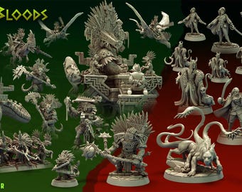 Titan Forge Stl-pack | Serpent Bloods 2023 Stl-pack | Rpg-stl | Dnd Stl | Tafelblad staal | Beste stl-bundel