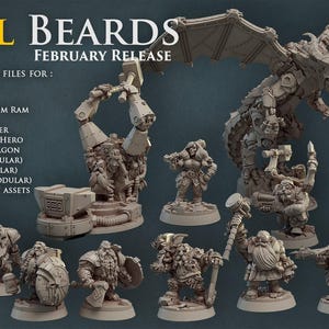 Titan Forge Stl Pack |  Metal Beards February 2020 Stl Pack | Rpg Stl | Dnd Stl | Tabletop Stl | Best Stl Bundle