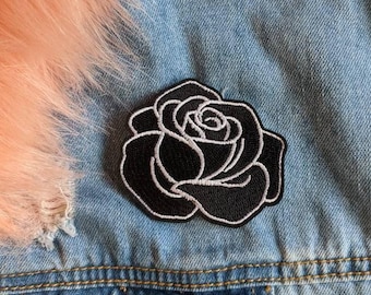 Bad Bunch // Gótico DIY Flor Rosa Rosas Bordado Planchado Coser Parche Insignia Aplique Lindo Regalo Estilo Floración Manualidad Motivo Floral Naturaleza