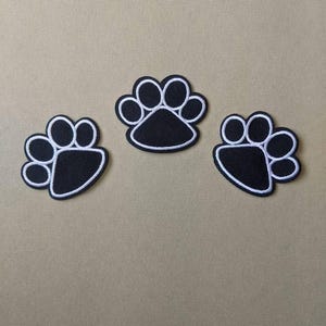 Toe Beans // Paw Print Applique Embroidered Iron Sew On Patch Craft Motif Cute Gift For Animal Lovers Kids Dog Cat Patches In The UK Set Pet