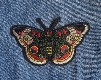 Écusson brodé papillon de nuit - Applique thermocollante/à coudre - Motif papillon