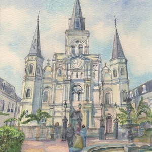 Custom watercolor Church painting Custom Church portrait Where we got married Painting from photo Wedding Venue painting Wedding gift