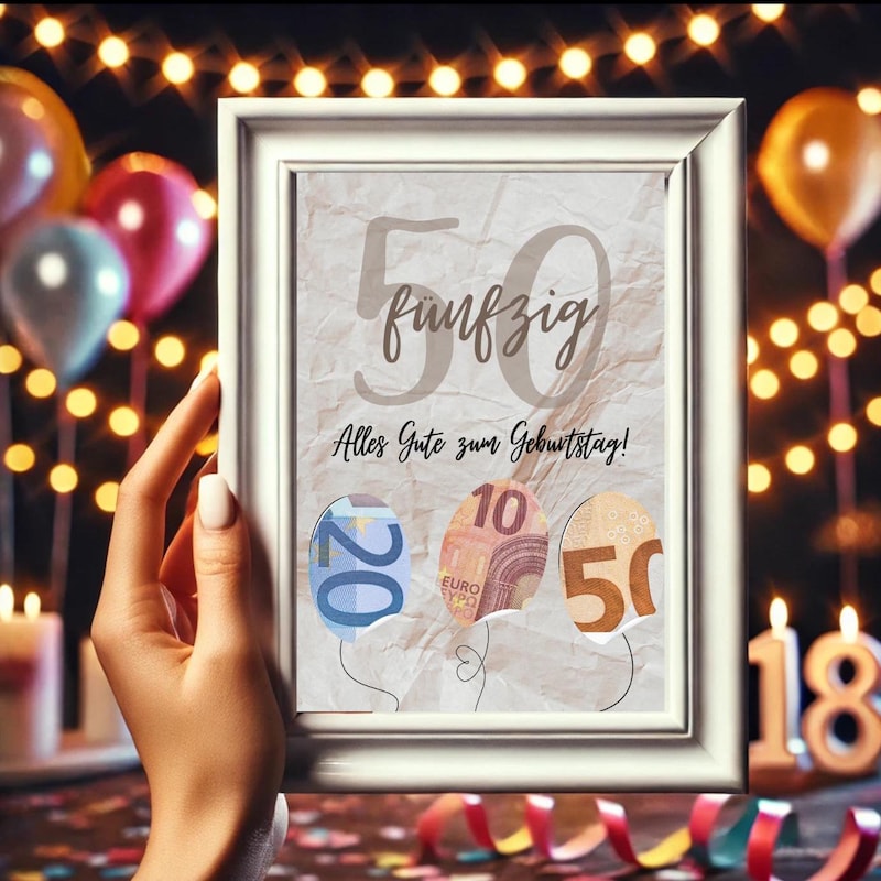 Geldgeschenke zum 50 geburtstag Etsy.de