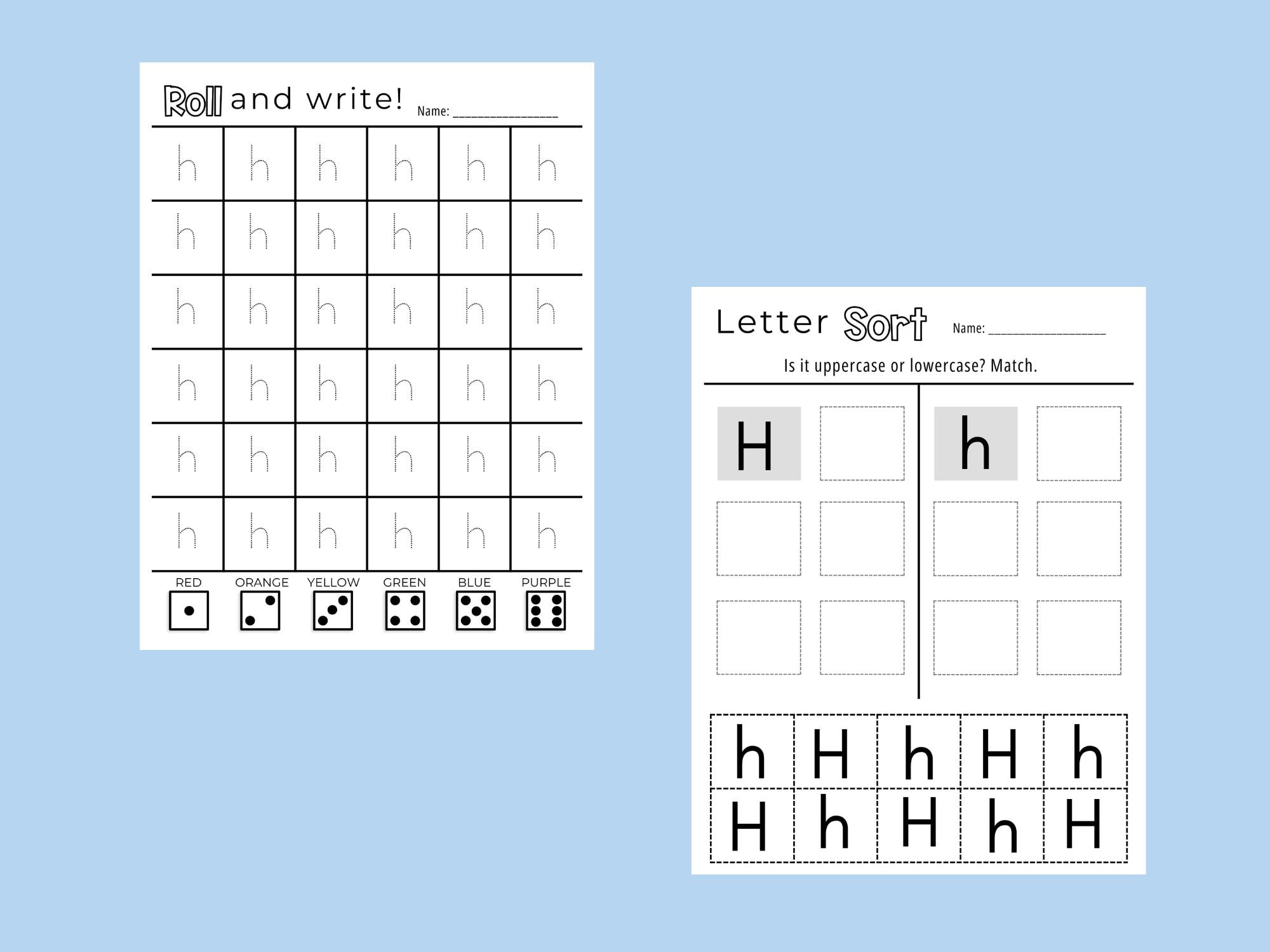 Letter of the Week "h" Worksheets, Alphabet Busy Book, Learning Binder ...