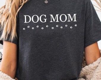 Dog mom shirt, Dog shirt, Pet shirt, Pet T-shirt, Dog T-shirt. Made from 100% Airlume combed and ring-spun cotton.