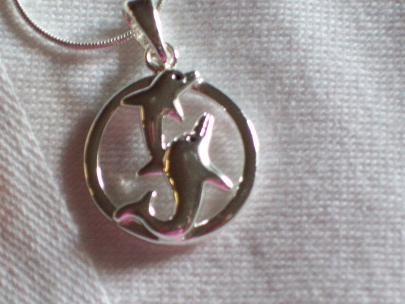 Dolphin Sterling Silver Necklace image 3