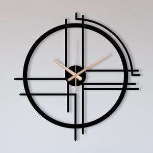 Orologio da parete in metallo tagliato al laser: arredamento minimalista in stile boho