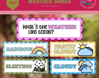 Weather Condition Cards – Montessori Educational Printables (Digital Download)