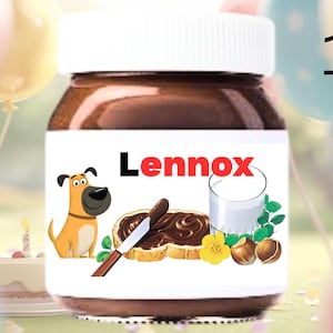 Etiqueta personalizada para Nutella - Adesivo digital personalizado - Etiqueta com seu texto - Presente - Feliz Páscoa