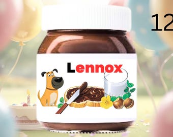 Étiquette Nutella personnalisée - Sticker numérique personnalisé - Étiquette avec votre texte - Cadeau - Joyeuses Pâques