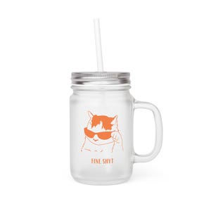 Barattolo di vetro, occhiali da sole a forma di gatto, grazioso arredo da cucina, regalo per bevande, regalo per amanti dei gatti, tazza a forma di gatto, accessori da cucina a forma di gatto