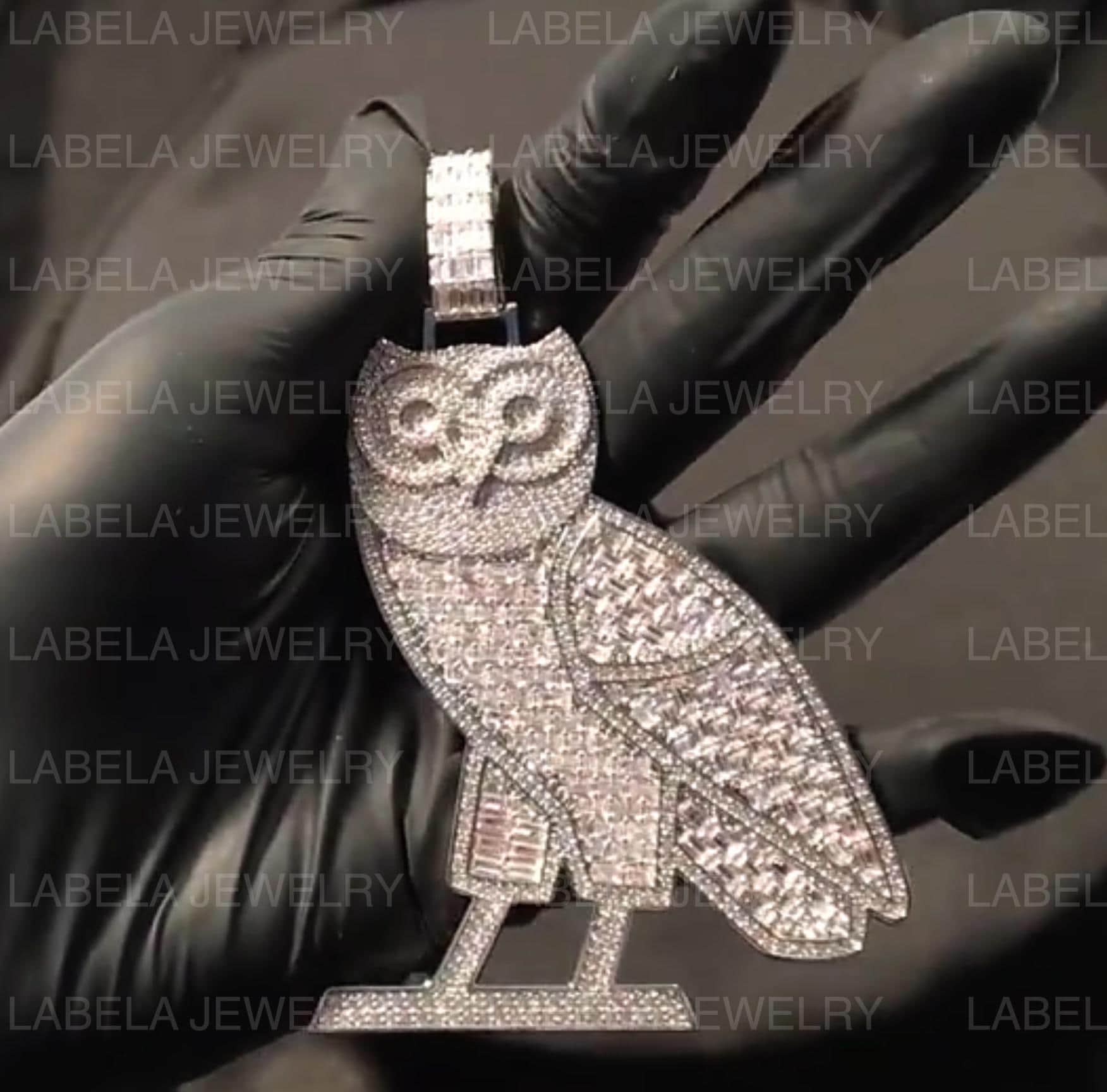 Iced Diamond Owl Pendant | OVO Pendant Men's Iced Out Drake , 925 Silver  Hip Hop Men's Iced Out Pendant, VVS Moissanite Pendant - Etsy, image size:1752x1728