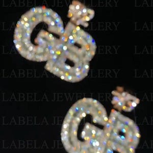 Colgante de hip hop con letra baguette personalizada, colgante con dije, colgante de moissanita con nombre de hip hop para hombre, joyería de hip hop Ice Out, plata de ley 925