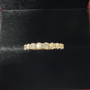 Lab Grown Diamond Eternity Band | Diamond Wedding Band, 14K Yellow Gold Stacking Diamond Band For Her | Stackable Band | 18K Gold