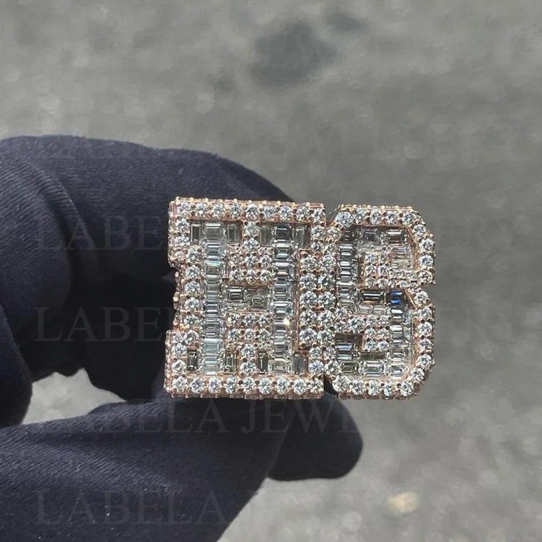 Custom Rapper Rings Customize Men's Letter Ring, Custom Name Number Ring , Hip Hop Ring ...