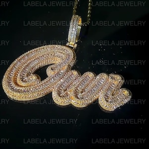 Colgante de ojo malvado con diamante de laboratorio VVS real para hombre, collar con dije de ojo religioso helado, colgante de hip hop de plata 925 para regalo de cumpleaños