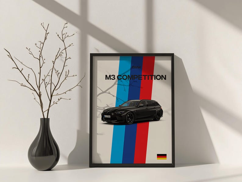 BMW M3 Competition Poster | Sports Car Wall Art | Perfect Gift for Car ...