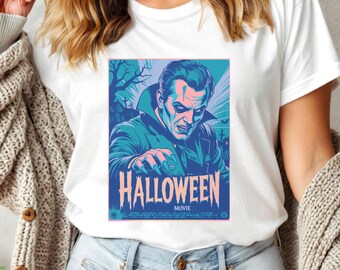 Retro Vampire Movie Poster Shirt: Soft Cotton Halloween Tee