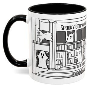 Spooky Boo-Kworm Ghost Library Mug - Halloween Coffee Cup