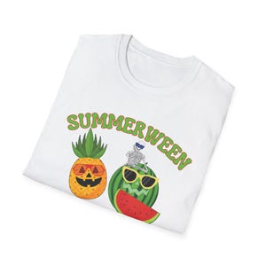 Summerween T-Shirt: Soft Cotton Halloween Theme Graphic Tee White