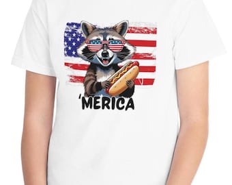 Boys Girls 4th of July 'Merica Shirt, Independence Day Tee