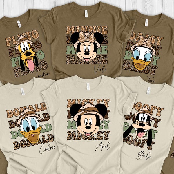 Disney Animal Kingdom Shirts, passendes Disney Shirt, Safari-Modus Disney Shirt, Familienurlaub Shirts, Micky und Freunde Animal Kingdom T-Shirt