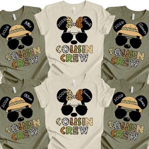 Disney Animal Kingdom Cousin Crew Shirts, Disney Cousins shirts, Disney Safari Tees, Disney shirts, Mickey and Minnie Animal Kingdom Shirts