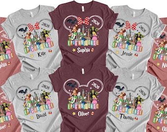 Epic Universe Matching Shirts, Epic Universe Family Shirts, Custom Epic Universe Shirts, Mario Epic Universe 2026 Shirts, Family Trip Shirts