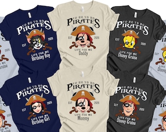 Disney Pirates of Caribbean Shirt, Custom Disney Pirates Family Shirts, Pirate Tee, Pirate's Life, Disney Cruise Shirt, Mickey and Friends