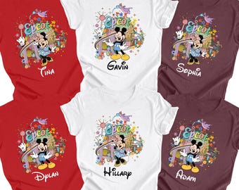 Disney Epcot 2026 Shirt, Custom Name Disney Epcot Shirt, Disney Trip Family Shirt, Disney Epcot  Matching Shirt, Epcot Disneyworld Shirts