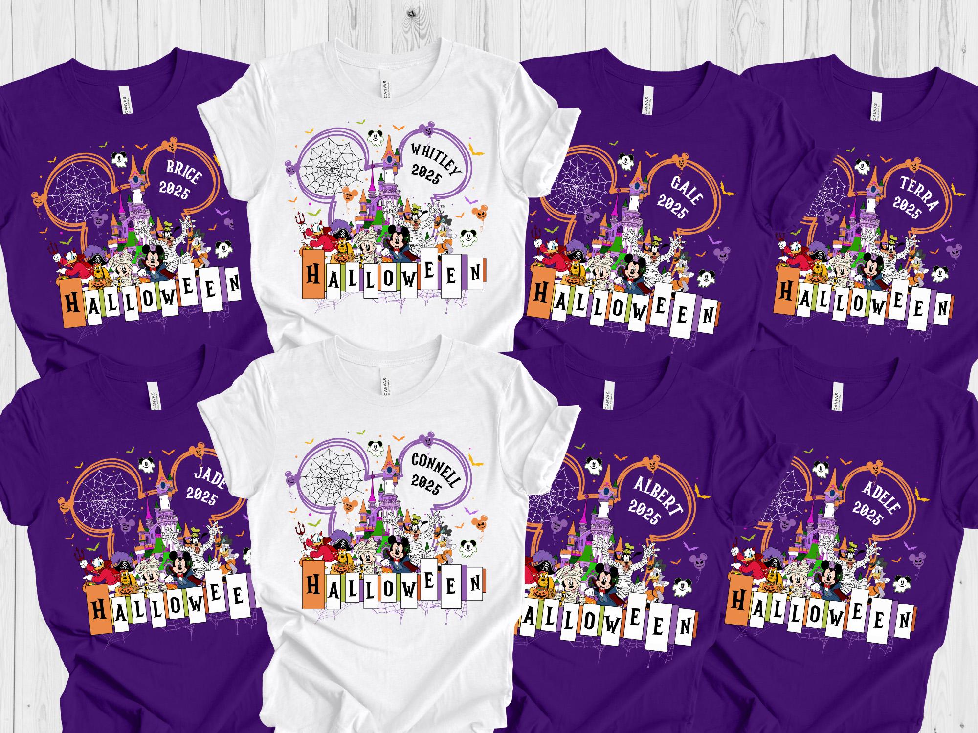 Disney Halloween 2025 Shirts, Custom Disney Halloween 2025 Shirt, Halloween Name  Shirt, Disney Family Halloween Shirts, Disney Trip Shirt,