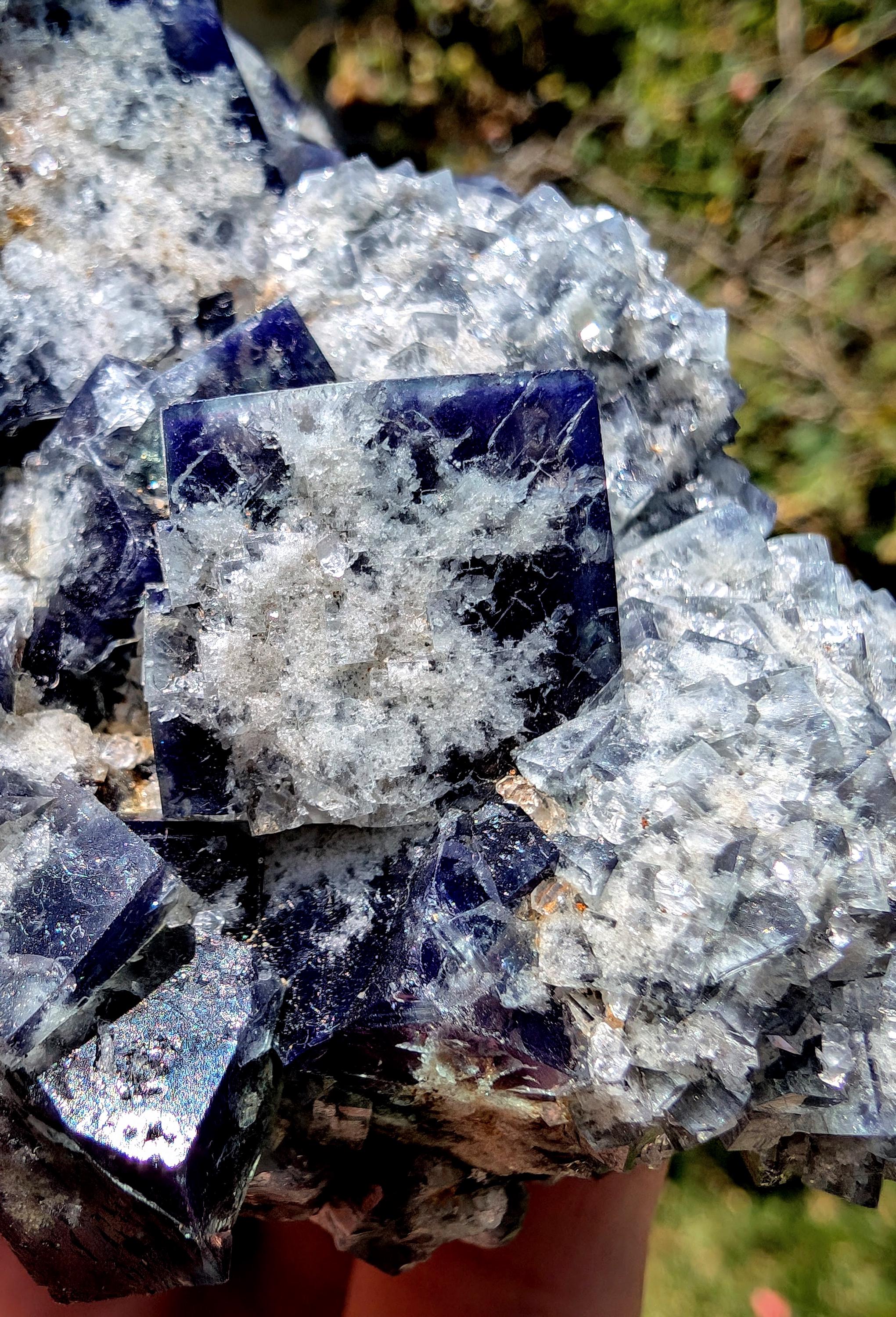 「 Color Change Fluorite 」 限定入荷 天然 カラーチェンジ フローライト ネックレス トリリアント [品質保証] 刻印有 K18 PT Colour Change Fluorite 18.38ct Natural Gemstone Brazil