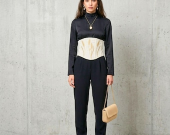 Waist Corset Belt, Statement Outfit Belt, Embroidered Corset Top, Modern Fashion Belt