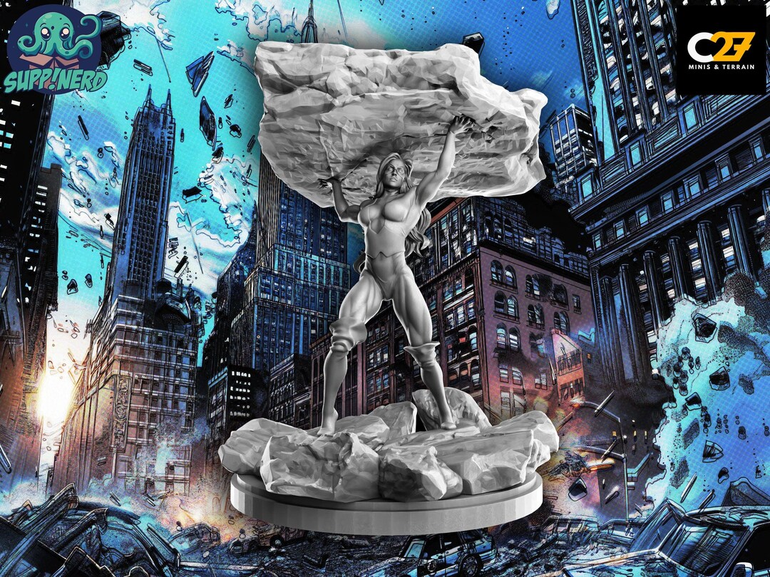 Titania Miniature 40mm Scale 50mm Base 3d Printed Miniature Designed by ...